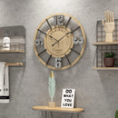 Relógio de Parede 3D Kensington London 1879 MDF e Bambu 38 cm Marfim Vazado