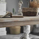 Mesa de Centro de Madeira Vintage – Design Grego | Branca | 120 x 70 x 50 cm