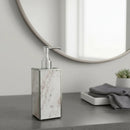 Saboneteira Porta Sabonete Líquido em Vidro Mármorizado 300ml – Elegância e Sofisticação
