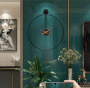 Relógio de Parede 3D Preto em Metal – Design Europeu 60cm (Vazado)