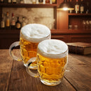 Kit 2 Canecas de Chopp/Cerveja Vidro Robusto 470ml – Estilo Oktoberfest