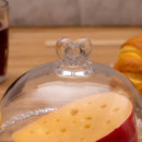Queijeira de Cristal Coração Luxo com Tampa – Mesa Posta Transparente