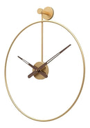Relógio de Parede 3D Dourado em Metal – Design Europeu 60cm (Vazado | Silencioso)