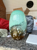 Vaso Decorativo em Vidro Estilo Murano Verde Claro 26CM