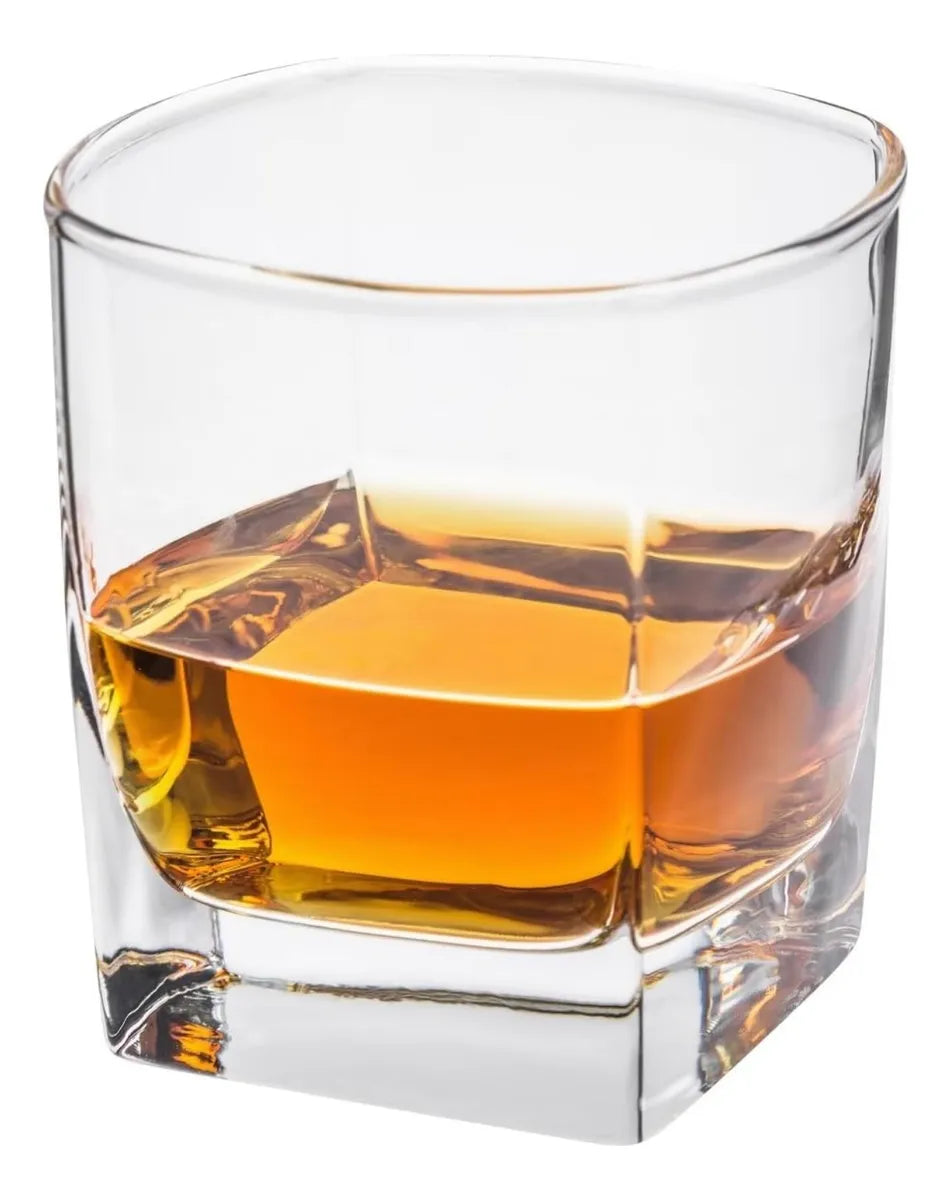 Copo De Whisky Vidro Licor 6 Peças 255ml Transparente