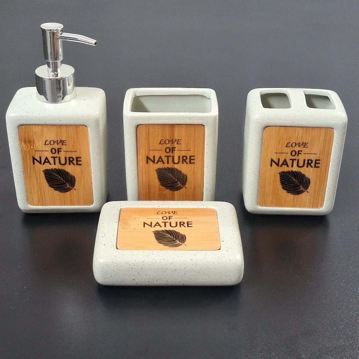 Kit Banheiro Lavabo 4 Peças em Cerâmica