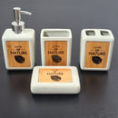 Kit Banheiro Lavabo 4 Peças em Cerâmica