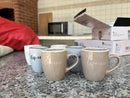 Conjunto 6 Xícaras para Café Expresso 100ml em Cerâmica Creme