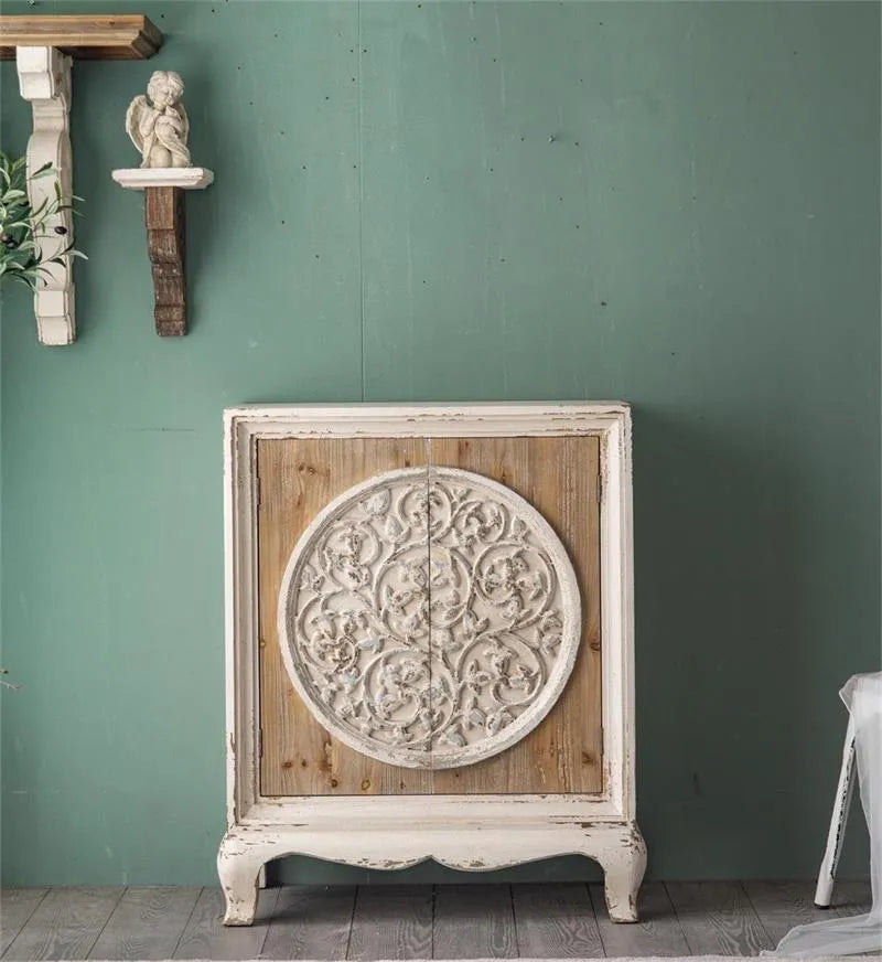 Buffet Aparador Branco Kyoto – Madeira Vintage | 96 x 79 x 40 cm