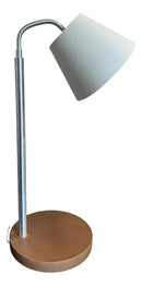 Luminária de Mesa Abajur Madeira e Metal 32x12cm