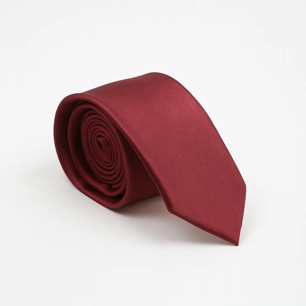 Gravata Masculina de Microseda Vermelha Lisa Luxo – Fatto a Mano 146 cm Brilhosa para Padrinho e Eventos