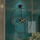 Relógio de Parede 3D Preto em Metal – Design Europeu 60cm (Vazado)