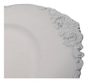 Sousplat de Poliresina White com Relevo – Design Elegante | 35 x 35 cm
