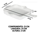 Frigideira Cerâmica Branca para Mesa Posta 31x21CM