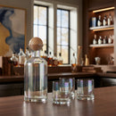 Garrafa Decanter Vidro Whisky Licor 750ml +4 Copos Superluxo