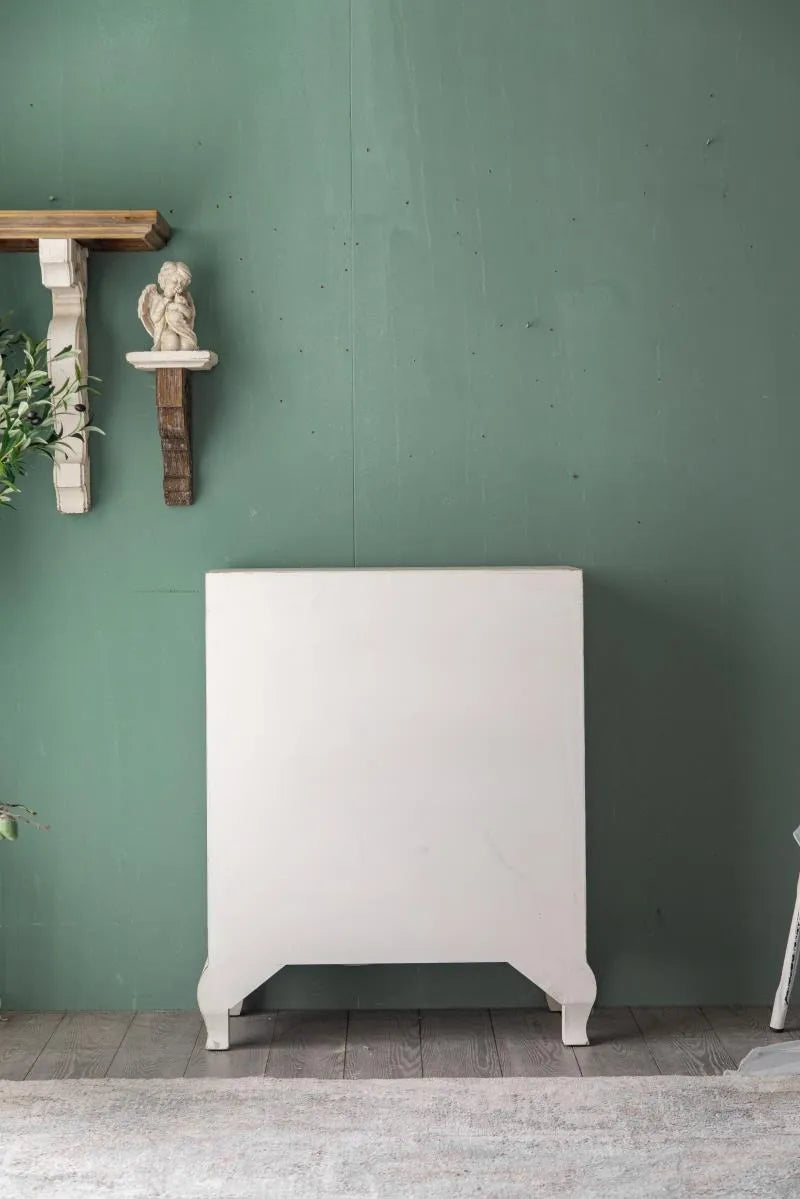 Buffet Aparador Branco Kyoto – Madeira Vintage | 96 x 79 x 40 cm