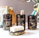Kit Banheiro Preto Luxo 4 Peças para Lavabo