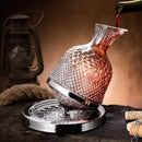 Decanter Vinho 1,5l Vidro Giratório 360°