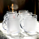 Jogo 6 Canecas de Vidro para Água, Suco e Cerveja 300ml – Transparente
