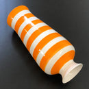 Vaso Decorativo Cerâmica Moderno Listras Laranja 46 X 20