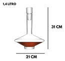 Garrafa Decanter de Vidro Luxo com Tampa 1400ml – Incolor