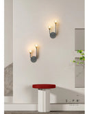 Luminária Arandela Cristal Moderna Minimalista Rosê 33x12 Bivolt Cinza