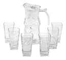 Jarra de Vidro com 6 Copos e Tampa – 1800ml