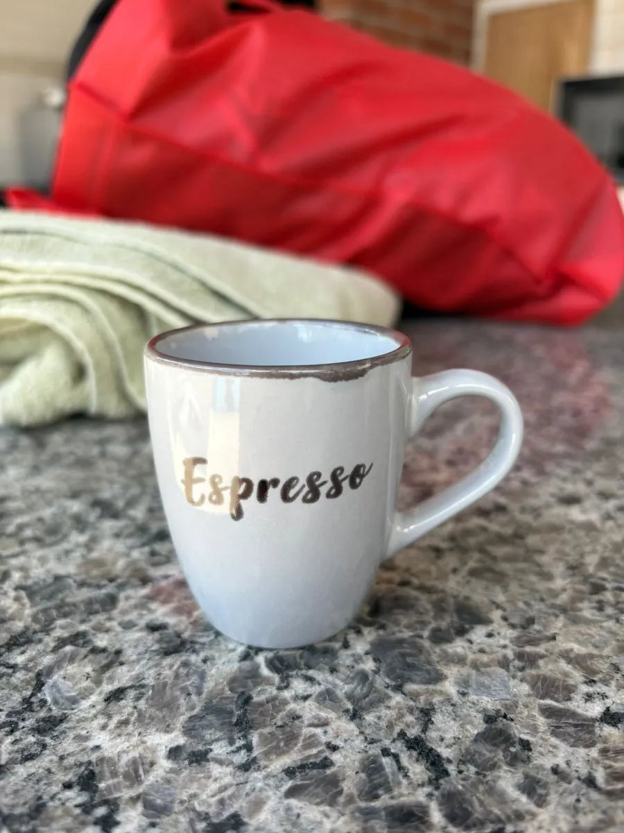 Conjunto 6 Xícaras para Café Expresso 100ml em Cerâmica Creme