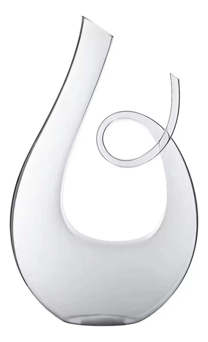 Decanter de Vinho em Cristal Espiral Premium 1,5L – Aerador com Alça para Servir