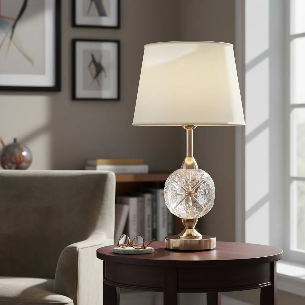 Abajur Decorativo Rosé Gold e Branco 54x30cm