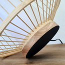 Abajur Luminária Tecelagem Bambu Rattan 48x40 Palha