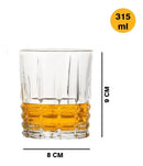 Jogo de Copos de Vidro para Whisky e Licor 315ml – 6 Peças Premium