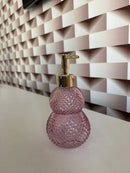 Saboneteira Líquida Premium em Vidro Rosa 300ml – Elegância e Sofisticação