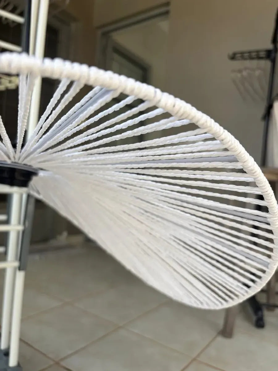 Pendente Decorativo em Bambu Branco Moderno Iluminação Elegante