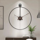 Relógio de Parede 3D Preto em Metal – Design Europeu 60cm (Vazado)
