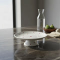 Boleira Porcelana Branco com Corações Vermelhos Love 29x9 cm