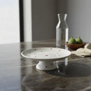 Boleira Porcelana Branco com Corações Vermelhos Love 29x9 cm