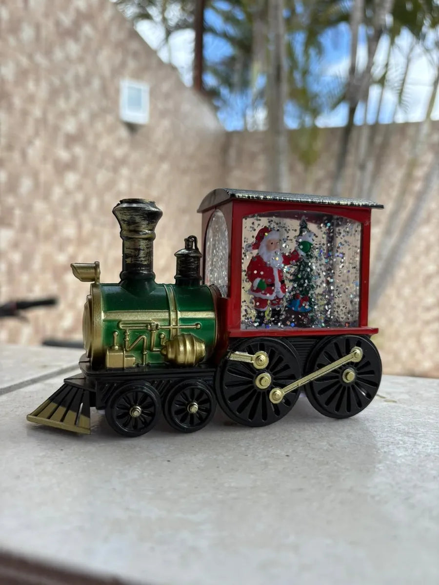 Lanterna Natalina Musical Trem