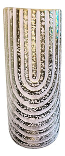 Vaso Decorativo Potiche Cinza E Dourado Porcelana 35x13 Cinza E Dourado