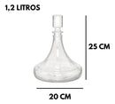 Garrafa Decanter de Vidro Luxo com Tampa 1200ml – Incolor