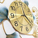 Relógio Decorativo Imperial Folhas Douradas – 100cm | Design Sofisticado