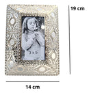 Porta-retrato vintage de metal prateado para foto 7 x 12 cm – vista 4