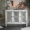 Buffet Aparador Branco Kyoto em Madeira Vintage | 110 x 40 x 91 cm
