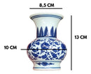 Vaso Decorativo Mini em Porcelana Azul e Branco 13x10cm – Charme e Delicadeza