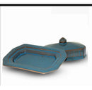 Manteigueira Retangular Grande em Cerâmica 21x14cm – Azul Cobalto (Acqua Marine)