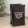 Cesto de Roupas Dobrável Love Marrom 63 x 38 cm