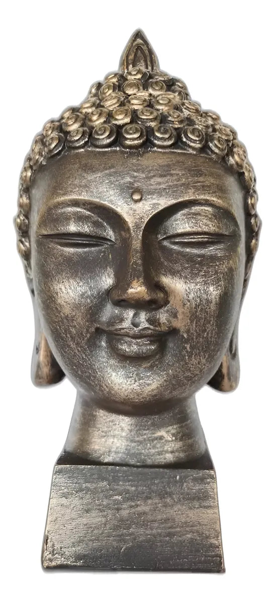 Buda Decorativo em Resina – Bronze Rústico | 24 x 8 cm