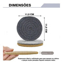 Porta-Copos de Algodão Natural Dupla Face – Kit com 6 Peças | 11,5 cm