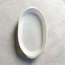 Travessa Branca Oval Professional em Cerâmica com Alça 30x17cm