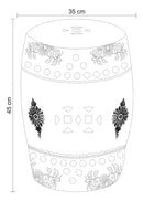 Seat Garden em Cerâmica – Banqueta Decorativa Oriental